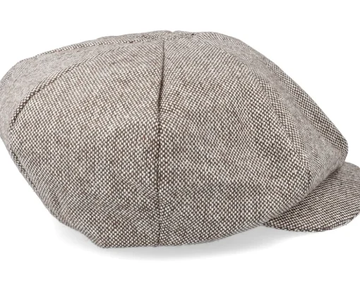 Marl Tweed Big Apple Brown Flat Cap - Jaxon & James
