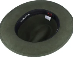 Mauk Woolfelt Wr Crush Olive Fedora - MJM Hats