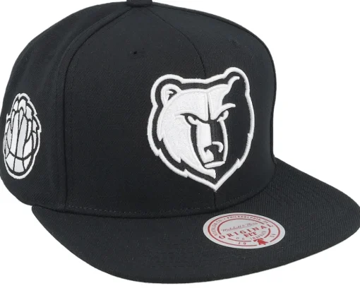 Memphis Grizzlies Evergreen Black/White Snapback - Mitchell & Ness