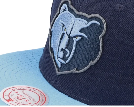 Memphis Grizzlies Team 2 Tone 2.0 Navy/Light Blue Snapback - Mitchell & Ness