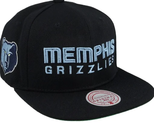 Memphis Grizzlies Triple Play Black Snapback - Mitchell & Ness