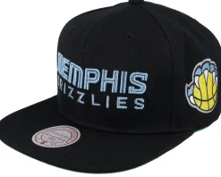 Memphis Grizzlies Triple Play Black Snapback - Mitchell & Ness