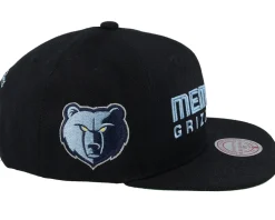 Memphis Grizzlies Triple Play Black Snapback - Mitchell & Ness