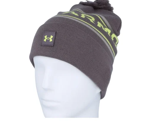 Men's Halftime Beanie Ash Taupe Pom - Under Armour
