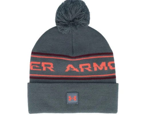 Men's Halftime Beanie Pitch Gray Pom - Under Armour