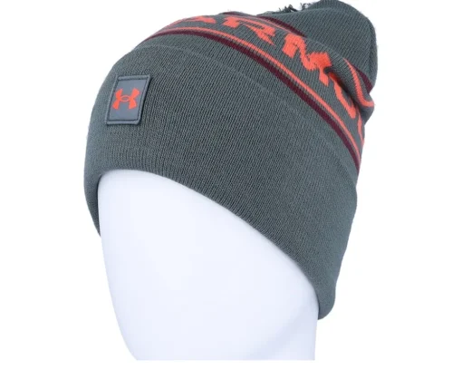 Men's Halftime Beanie Pitch Gray Pom - Under Armour