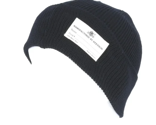 Merino Wool 2 Black Beanie - Stetson