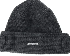 Merino Wool Dark Grey/Black Beanie - Stetson