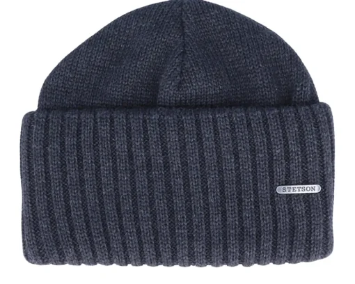Merino Wool Navy Cuff - Stetson