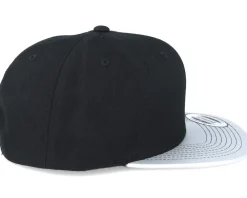 Metallic Visor Black/Silver Snapback - Yupoong
