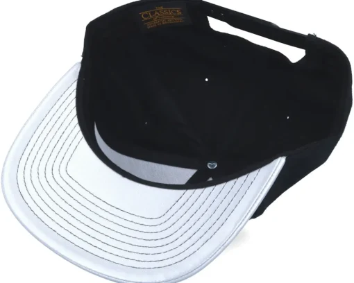 Metallic Visor Black/Silver Snapback - Yupoong