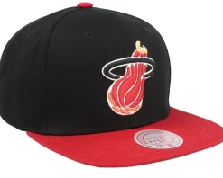 Miami Heat Back In Action Black/Red Snapback - Mitchell & Ness