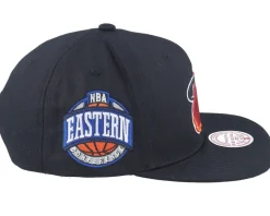 Miami Heat Conference Patch Black Snapback - Mitchell & Ness
