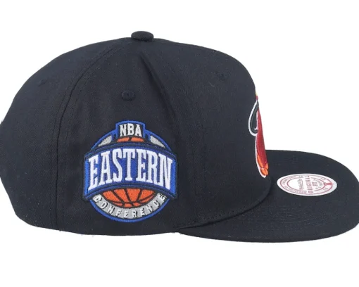 Miami Heat Conference Patch Black Snapback - Mitchell & Ness