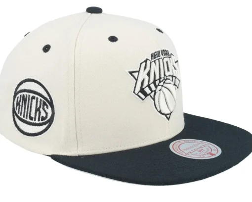 Miami Heat Evergreen Cream Black Hwc Off White/Black Snapback - Mitchell & Ness