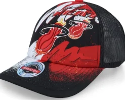 Miami Heat Hyper Black Trucker - Mitchell & Ness