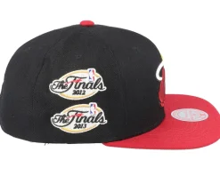 Miami Heat Patched Up Black/Red Snapback - Mitchell & Ness