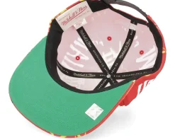 Miami Heat Sticker Pack Red Snapback - Mitchell & Ness