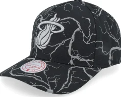 Miami Heat Stormstrike Pro Black A-frame Adjustable - Mitchell & Ness