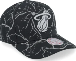 Miami Heat Stormstrike Pro Black A-frame Adjustable - Mitchell & Ness