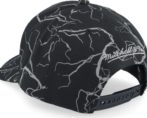 Miami Heat Stormstrike Pro Black A-frame Adjustable - Mitchell & Ness
