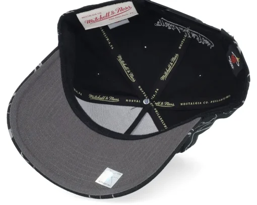 Miami Heat Stormstrike Pro Black A-frame Adjustable - Mitchell & Ness