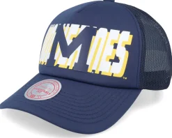Michigan Wolverines Billboard Navy Trucker - Mitchell & Ness