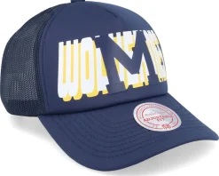 Michigan Wolverines Billboard Navy Trucker - Mitchell & Ness