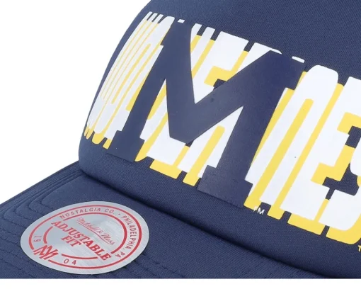 Michigan Wolverines Billboard Navy Trucker - Mitchell & Ness