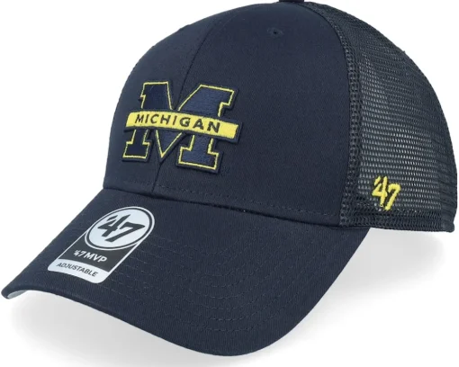 Michigan Wolverines Branson 47 Mvp Cap Navy Trucker - 47 Brand
