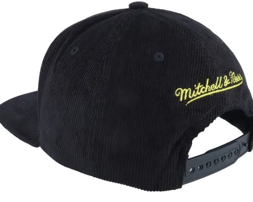 Michigan Wolverines Cord Script Black Snapback - Mitchell & Ness