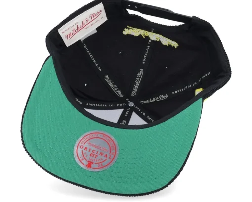 Michigan Wolverines Cord Script Black Snapback - Mitchell & Ness