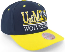 Michigan Wolverines Gpa Navy/White Adjustable - Mitchell & Ness