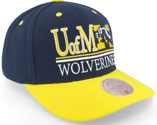 Michigan Wolverines Gpa Navy/White Adjustable - Mitchell & Ness