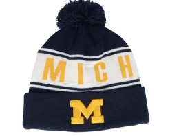 Michigan Wolverines Michigan Wolverines Cuffed Navy Pom - Top of the World