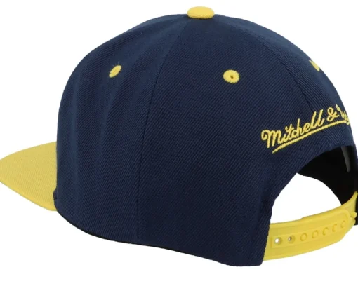 Michigan Wolverines Monument Blue Snapback - Mitchell & Ness