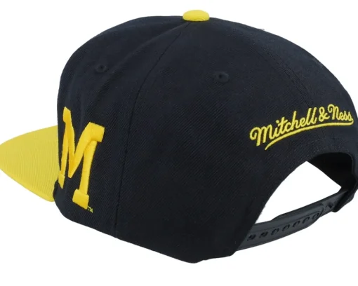 Michigan Wolverines Team Script 2.0 Black Snapback - Mitchell & Ness