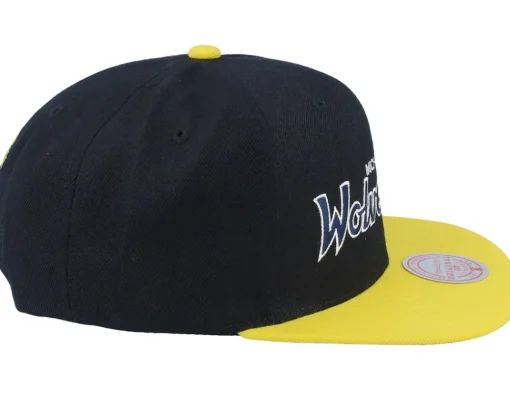 Michigan Wolverines Team Script 2.0 Black Snapback - Mitchell & Ness