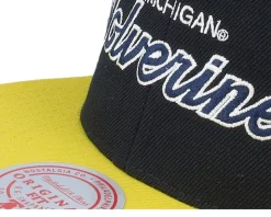 Michigan Wolverines Team Script 2.0 Black Snapback - Mitchell & Ness