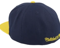 Michigan Wolverines Team 2 Tone 2.0 Fitted Navy/Yellow Snapback - Mitchell & Ness