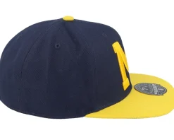 Michigan Wolverines Team 2 Tone 2.0 Fitted Navy/Yellow Snapback - Mitchell & Ness
