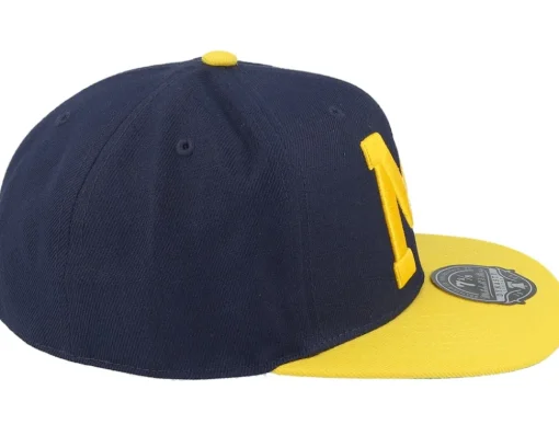 Michigan Wolverines Team 2 Tone 2.0 Fitted Navy/Yellow Snapback - Mitchell & Ness