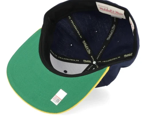 Michigan Wolverines Team 2 Tone 2.0 Fitted Navy/Yellow Snapback - Mitchell & Ness