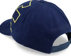Michigan Wolverines U. Of Michigan Ncaa Big Logo Deadstock Navy Adjustable - Mitchell & Ness