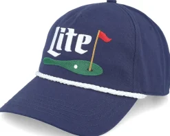 Miller Lite Roscoe Golf Navy A-Frame Adjustable - American Needle