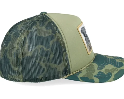 Miller Mallard Foamy Camouflage/Dark Green A-Frame Trucker - American Needle