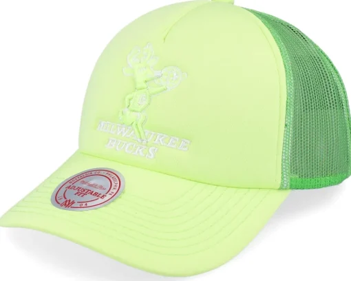 Milwaukee Bucks Nba Pastel Green Trucker - Mitchell & Ness