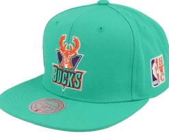 Milwaukee Bucks Desert Green Teal Snapback - Mitchell & Ness