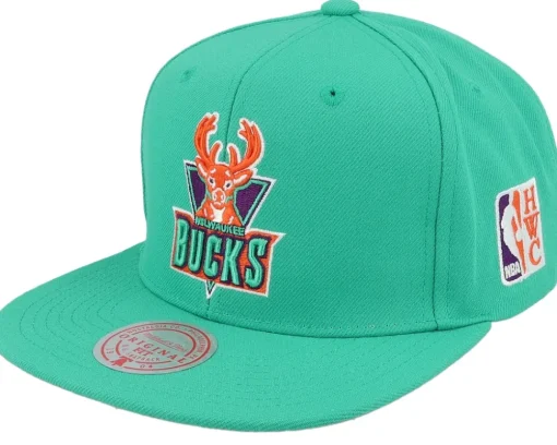 Milwaukee Bucks Desert Green Teal Snapback - Mitchell & Ness