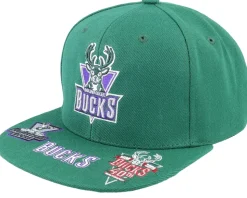 Milwaukee Bucks Front Face Green Snapback - Mitchell & Ness